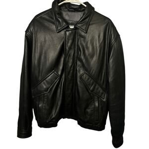 Kasper 100% butter soft leather VTG Leather bomber Jacket